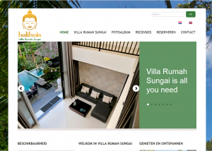 SEO website upgrade en Engelse vertalingen van de lovende recensies op de website van de prachtige Villa Rumah Sungai op Bali. Vakantievilla te huur!