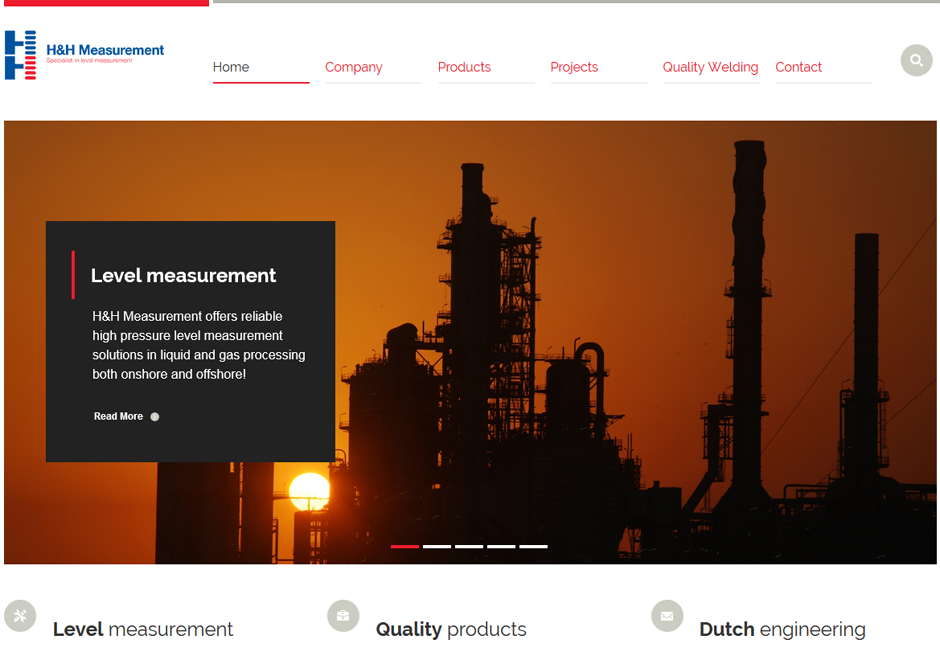 Compleet nieuwe website voor H&H Measurement. Responsive website upgrade in samenwerking met WhatEls.