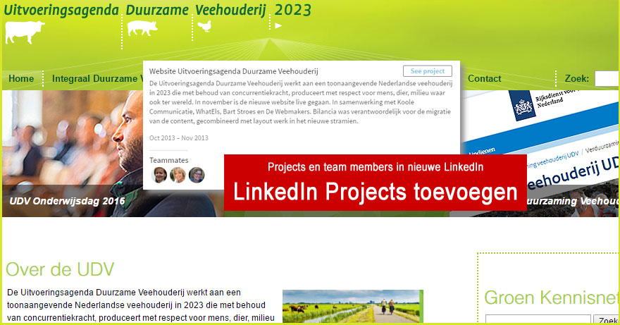 LinkedIn projects toevoegen en team members in de nieuwe LinkedIn. Blog van Monique van Dam.
